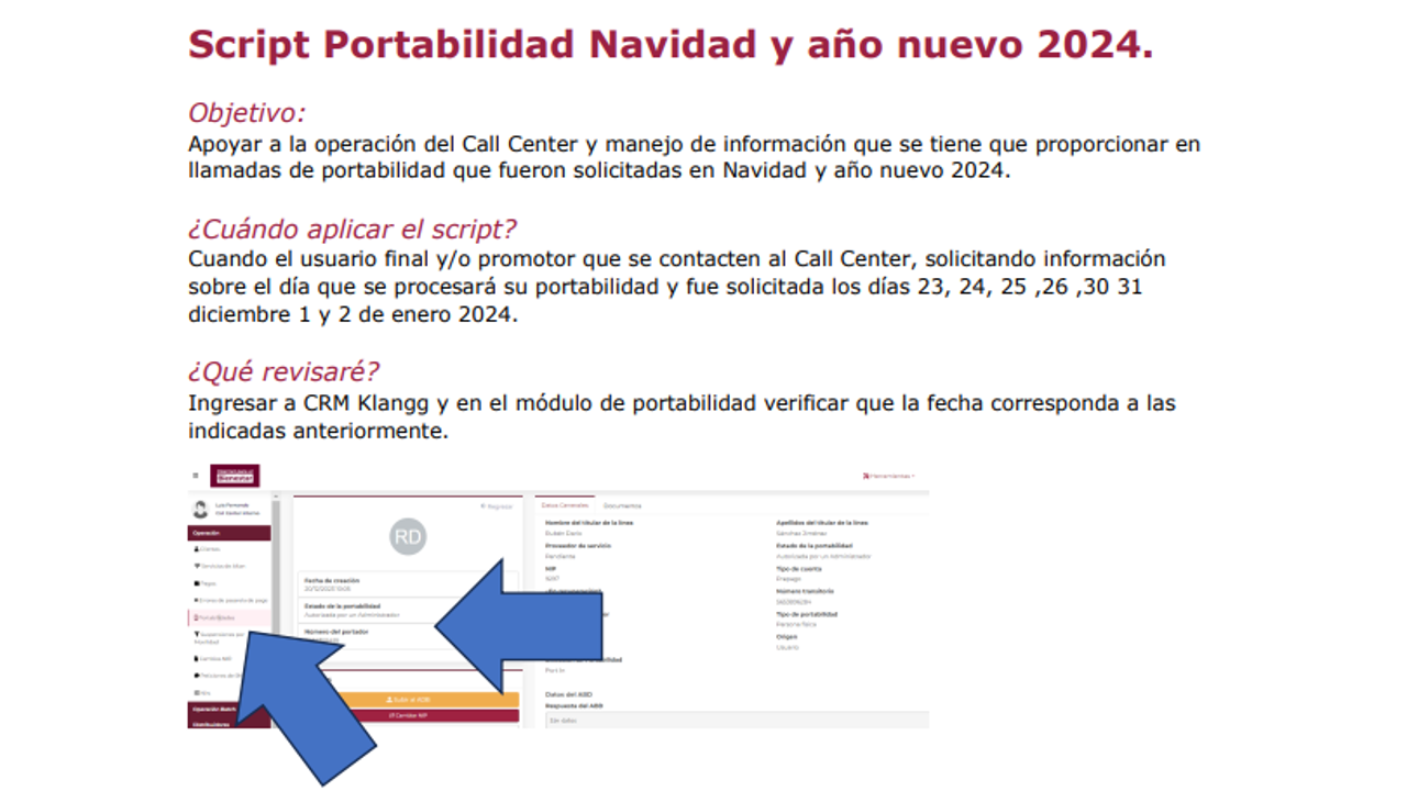 Script Portabilidad Navidad  2023